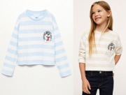 Mango nowa koszulka crop longsleeve Myszka Mickey 7 8 lat