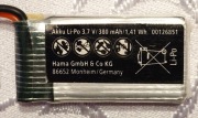 Bateria akumulator Li-Po 380mAh 3,7V 1,41Wh od drona