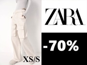 -70% - Bojówki Cargo ZARA  S/XS