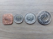 Surinam zestaw 2012-2015 stan I/-I; 4 monety; 5, 10, 25, 100 cent