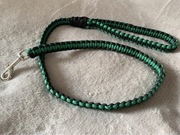 Smycz Pleciona Czarno-Zielona 20 mm dla Psa