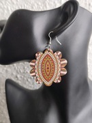 Aztec drewniane etno Boho kolczyki duże lekkie handmade