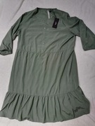 Sukienka Vero Moda Curve khaki, rozmiar EU 46 oversize