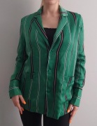 Zielona luźna koszula w paski Bershka XS 34 elegancka oversize