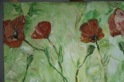 Obraz olejny ręcznie malowany "Maki na łące"