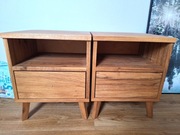 2 szafki nocne,  lite drewno dębowe 