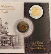 5 zł złotych okolicznościowe Ratusz w Poznaniu w oryginalnym blistrze