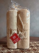 Piękny komplet 2 ręczników w celofanie GRENO