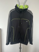 Adidas retro bluza rozpinana Y2K neon 3 paski oldschool L