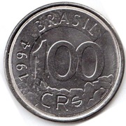 BRAZYLIA 100 cruzeiros real 1994, KM# 630, AU