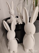 Rodzina zajączków Wielkanocnych flokowanych 