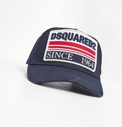 CZAPKA Z DASZKIEM DSQUARED2 granatowa logo Uniwersalny 