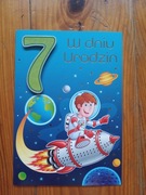 Kartka urodzinowa dla chłopca 7 urodziny 7 lat