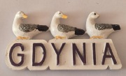 Magnes na lodówkę ceramiczny GDYNIA MORZE BAŁTYCKIE Trójmiasto (4K)
