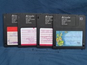 Dyskietki 3,5" 2HD 1,44 MB BOEDER używane kolor czarny 4 szt.