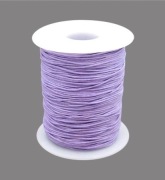 Sznurek bawełniany woskowany 1mm fioletowy liliowy