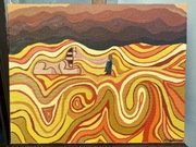 Rozmowa na pustyni- obraz olejny