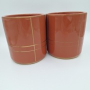 ZESTAW 2 szt. Designerskie Osłonki Riverdale Suus 22cm – Brique