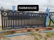 PROMOCJA Brama przesuwna palisada z krzyżami FARMHOUSE 4m,ocynk ogniowy+RAL