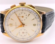 Zegarek Zenith – złoty chronograf 18k z lat 50 | 38 mm | stan idealny 