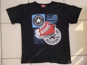CONVERSE T-SHIRT BLUZKA CZARNA TRAMPKI 152, krótki rękaw