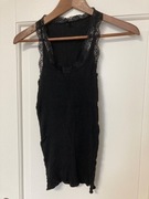 Bluzka podkoszulka top na ramiączkach z koronką Amisu rozmiar XS