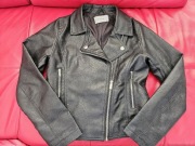 Ramoneska RESERVED 146cm ekoskóra czarna kurtka dziecięca