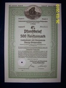 Z34@OBLIGACJA@GDAŃSK DANZIG@WIDOK ZURAWIA 500 RM