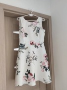 Sukienka rozkloszowana Top Secret S w kwiaty 