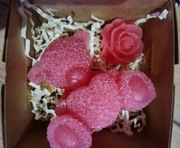 Miś świeca z wosku WALENTYNKI