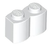 LEGO PALISADA 1X2 BIAŁY