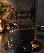 Topper na Tort  Personalizowany Imię Wiek | Elegancki Mężczyzna