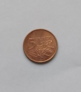 5gr 1990 RP Moś/Mn, Sr. 19,5mm, waga 2,1gr, stan b.dobry 