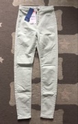 Nowe jeansy miętowe Sinsay rozm. 34 XS rurki skinny high waist