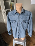 Big Star koszula męska jeansowa S vintage jasnoniebieska