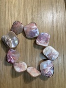 bransoletka damska masa perlowa, różowawa "cukierkowa"na nadgarstek 16-17cm