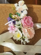 Ozdoba koszyczek wielkanocna kwiaty jajka motyle