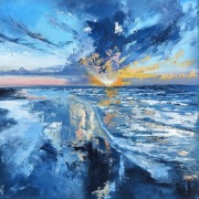 Obraz olejny płótno SZABRA krajobraz ekspresja