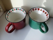 Dwa kubki świąteczne Homla wzorek 350 ml