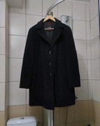 Kurtka płaszcz XL Gil Bret wełna kaszmir cashmere czarny 48 płaszczyk mater