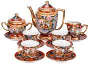 Chiński komplet filiżanek ręcznie malowany