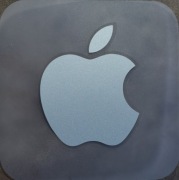 Naklejka Apple Srebrna (duża)