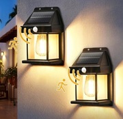 2 lampy solarne ledowe z czujnikiem ruchu zmierzchu