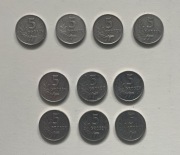 5 groszy 4 x 1965 rok oraz 6 x 1968 rok