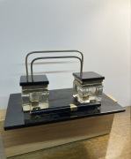 kałamarz antyczny z podstawką na pioro maczane wieczne i miejscem na listy