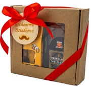 Kosz prezentowy Dzień Dziadek zestaw prezent krówki piwne czekolada whisky
