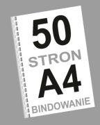 książka ksero A4 mono do 50 stron + bindowanie