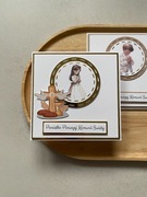 Ręcznie robiona kartka na Pierwszą Komunię Świętą dla dziewczynki