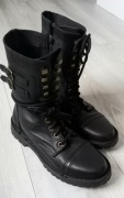 Glany skórzane 38/39 ,wysokie modne na wzór klasyków firmy Dr.Martens 