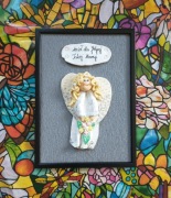 Anioł z masy solnej handmade Dzień Matki 